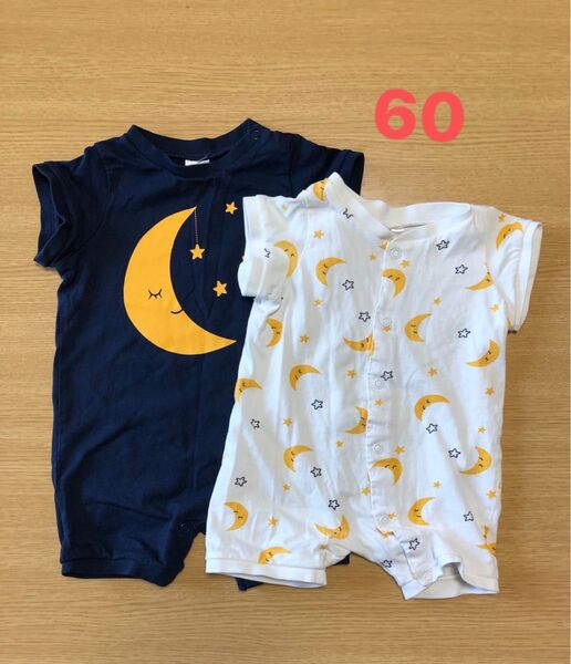 H&M ロンパース 2枚セット 60cm 2~4ヶ月