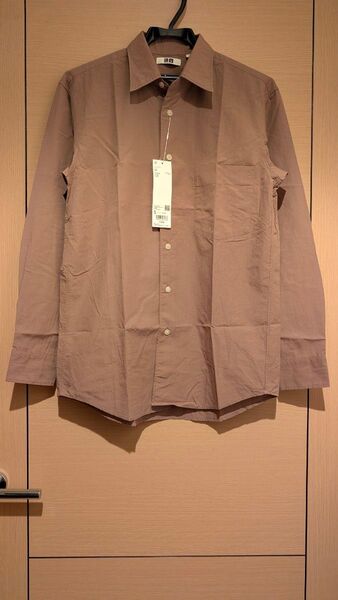 UNIQLO U コットンリネンシャツ ブラウン ユニクロ 長袖