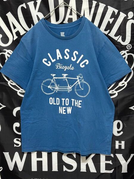 ★グラニフCLASSIC Bicycleブルー Tシャツ Lサイズ