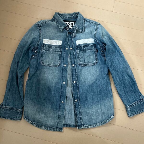 DIESEL デニムシャツ サイズ10 インディゴブルー