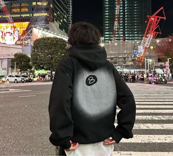 Stussy 8 Ball Fade Hoodie ステューシーエイトボール フーディー パーカー L