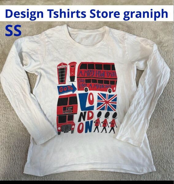 S S 長袖Tシャツ graniph グラニフ メンズ レディース 白 ロンT