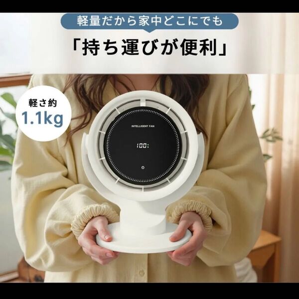 サーキュレーター 卓上扇風機 扇風機 DCモーター強力 壁掛け USB充電