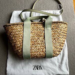 ZARA かごバッグ ベージュ 未使用に近い