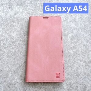 Galaxy A54 手帳型 ケース ピンク カード収納 スタンド機能 レザーケース
