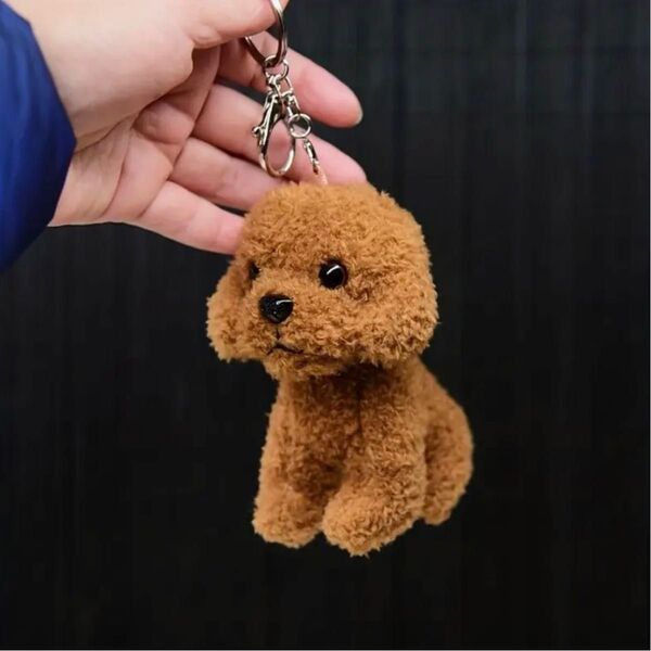 【新品】トイプードル ぬいぐるみキーホルダー