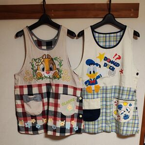 保育士 エプロン ドナルドダック クラリス ディズニー