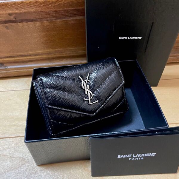 ○SAINT LAURENT ミニ 三つ折り財布 YSL