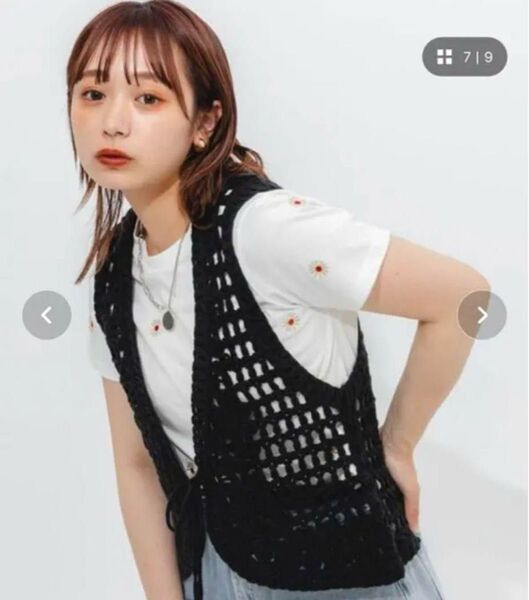 nemne store かぎ針編み風ベスト