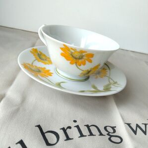 未使用 ノリタケ コーヒー ティー カップ ソーサー 一客 花柄