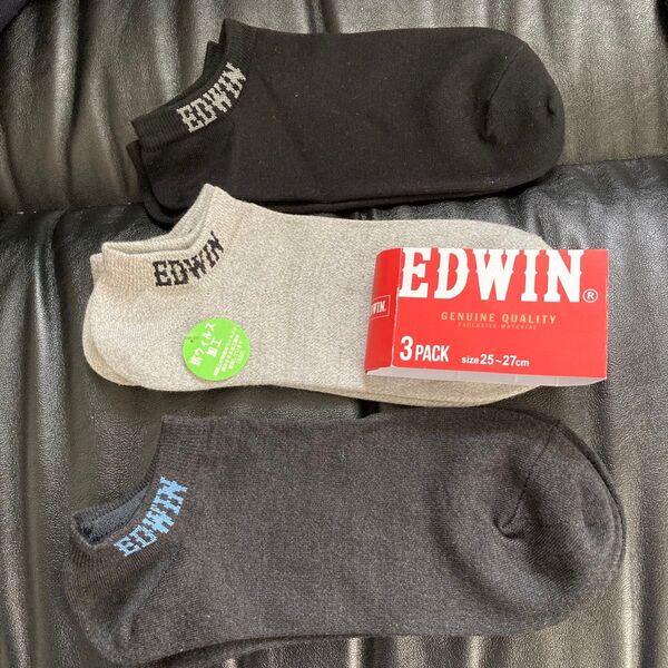 EDWIN メンズ 靴下 25〜27cm 3足組
