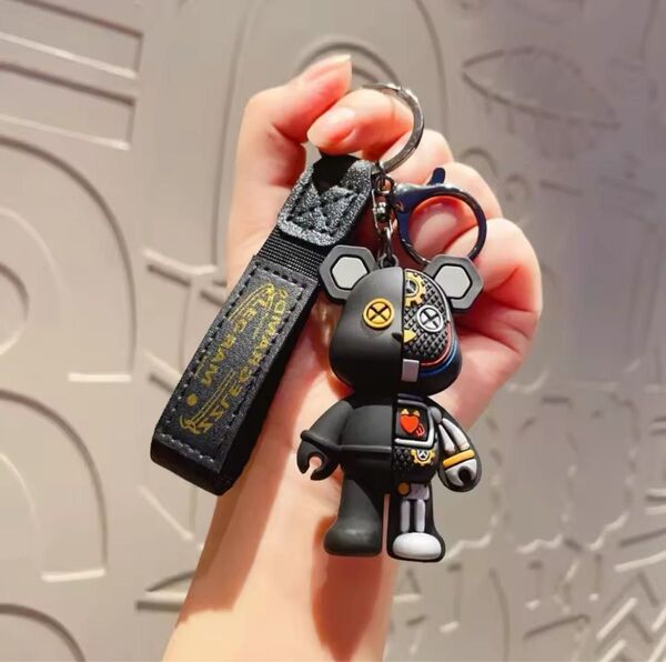 メカニカルベア キーホルダー くま キーリング ロボット ブラック