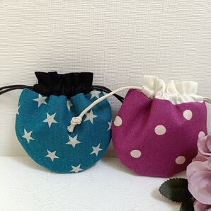 ☆ハンドメイド☆ まんまるミニ巾着