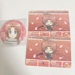 銀魂 神威 小さくなっちゃった缶バッジ&カードダス×2