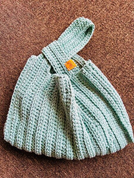 ハンドメイド コットンバッグ ワンハンドル