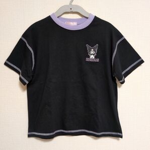 クロミ プリント 刺繍 Tシャツ 黒 キッズ 130 サンリオ
