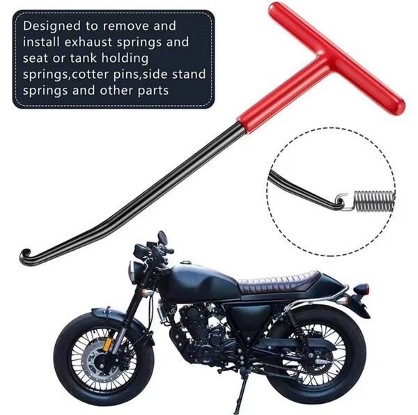 【新品】スプリングフック スプリングプーラー スプリング外し バイクスタンド マフラー ブレーキ 脱着作業 脱着工具1