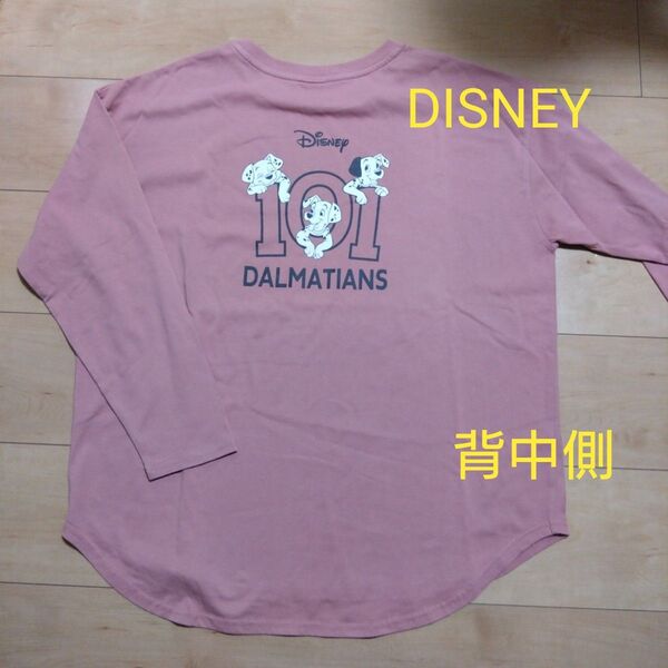 101匹わんちゃん Tシャツ ディズニー くすみピンク バックプリント 大きめ レディース トップス