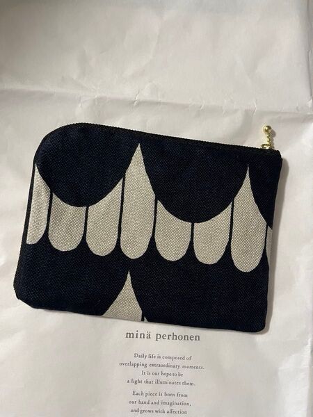 ミナペルホネン ハンドメイド L字ポーチ13×18