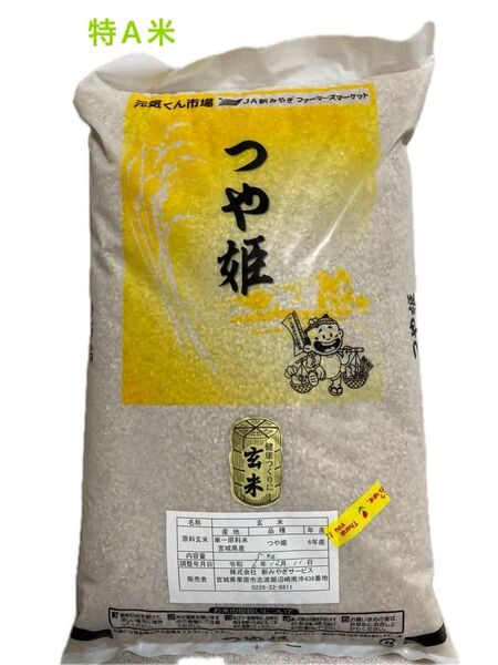 令和6年 宮城県産 つや姫 玄米 5kg ×2袋 合計10kg