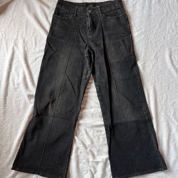 ブラックデニム ワイドパンツ MC ビンテージ denim pants