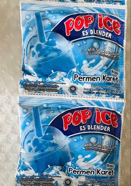 Pop Ice バブルガム味 10袋 Minuman Serbuk Susu