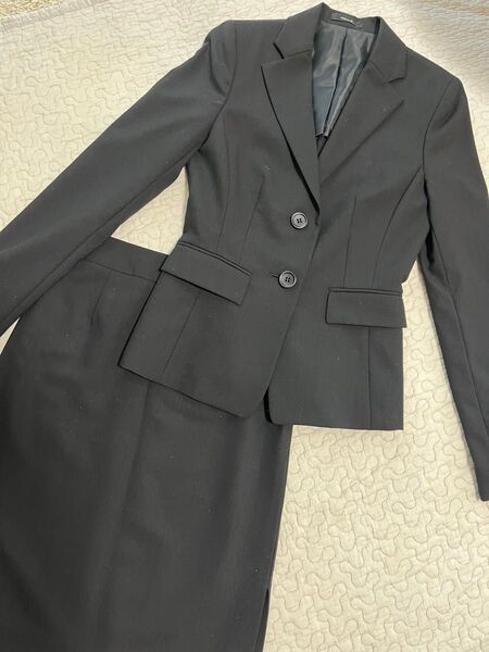 美品 COMME CA ISM スーツ9号 コムサ スカート XS セットアップ 女子 就活