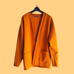 NAVY* みかん色 オレンジ カーディガン