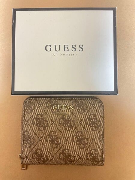 GUESS 財布 二つ折り財布 ブラウン ウォレット