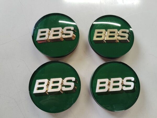 BBS センターキャップ 56mm 緑金 56.24.012 4個 グリーンオーナメント 純正 中古 品