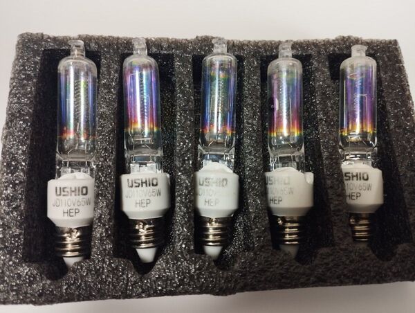 USHIO JD110V65W HEP E11 ハロゲンランプ 電球 5個セット(ジャンク品)