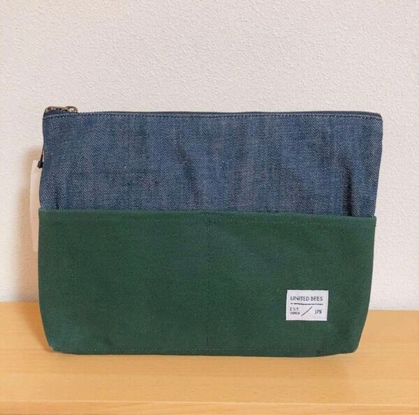 【新品未使用】ユナイテッドビーズ 岡山デニム×倉敷帆布 コンビポーチ