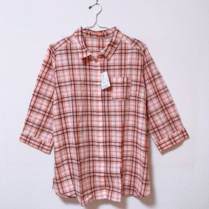 【新品未使用】MB mint breeze ギンガムチェック ブラウス 七分袖