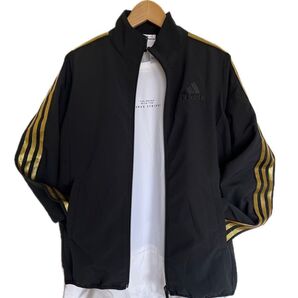 アディダス adidas トラックジャケット ブラック ゴールドライン クライマライト素材