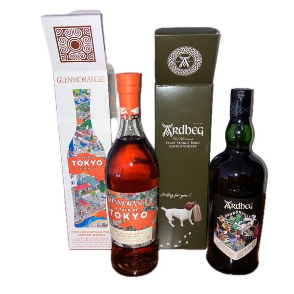 ードベッグ アナモルフィック 700ml 1本、GLENMORANGIE TOKYO 700ml 1本