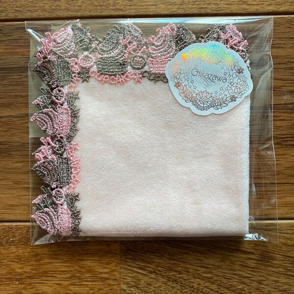 【新品・未開封】近沢レース カップケーキ ピンク 1枚 タオルハンカチ