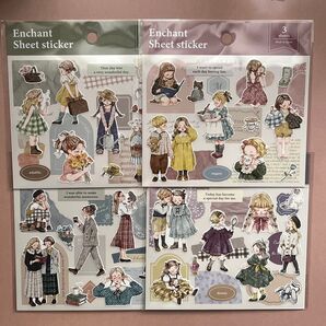 Enchant Sheet sticker 4点 cando キャンドゥ 女の子 少女 可愛い シール