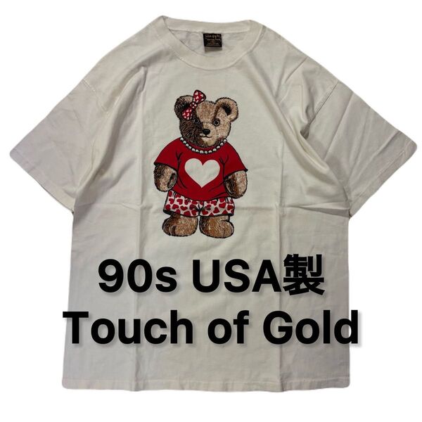 90s USA製 Touch of Gold アニマルプリント Tee Tシャツ ヴィンテージ ビンテージ アメリカ製 アメカジ