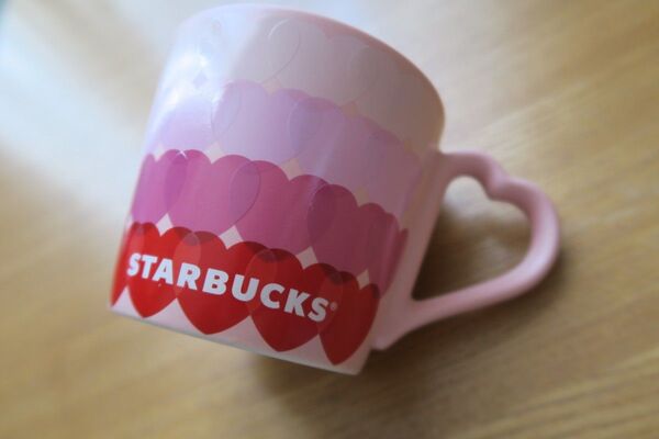 【新品】スターバックス★バレンタイン2021マグステッカー ハート296ml★マグカップ 食器★ピンク★スタバ STARBUCKS