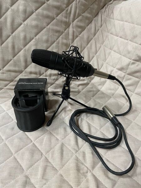TASCAM TM-80 KARUTZポップフィルター付きマイクセット ポップガード スタンド ケーブル付き