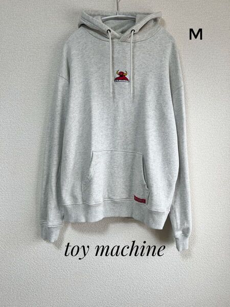 toy machine ワンポイント刺繍 パーカー プルオーバー M