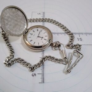 稼働品 CITIZEN Junction懐中時計 ハンターケース 電池交換済