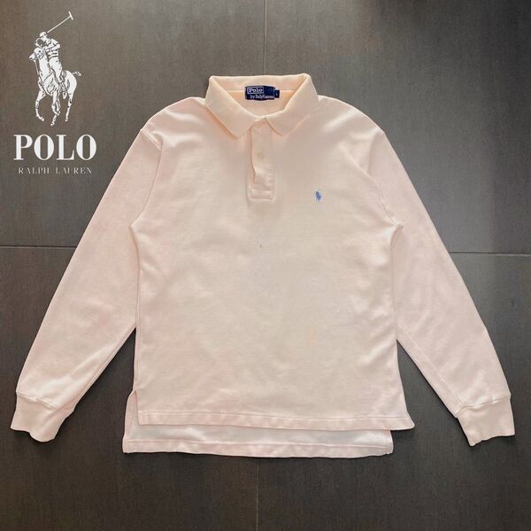 POLO ポロ ラルフローレン スモールポニー刺繍ロゴ 長袖ポロシャツsizeL