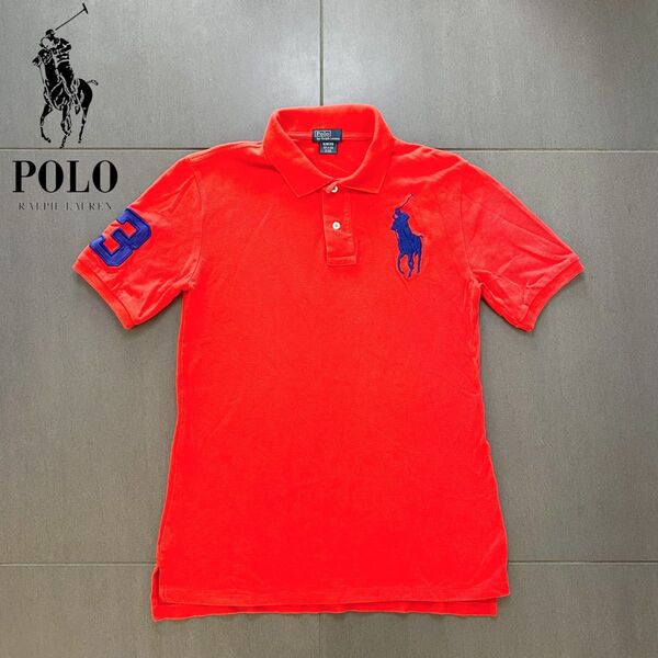 POLO RALPH LAUREN ポロ ラルフローレン ビッグポニー 半袖 ポロシャツ レッド メンズ Sぐらい