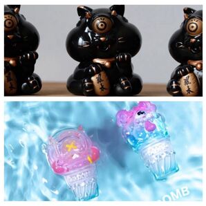 羅本製所 x Boki 羅本招財 黑金 ICECREAM Boyo Bomb ステッカー 自作シール