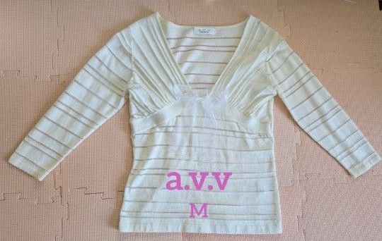 a.v.v MICHEL KLEIN PARIS Vネック シアーカットソー 38 チュニック