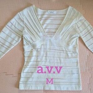 a.v.v MICHEL KLEIN PARIS Vネック シアーカットソー 38 チュニック