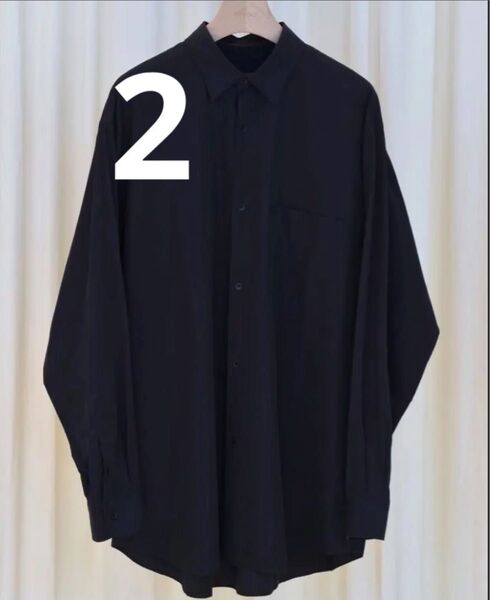 COMOLI 25SS コモリシャツ navy size2