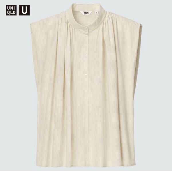UNIQLO U ノースリーブギャザーシャツ S