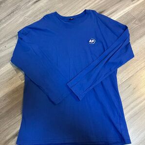 APロゴ 長袖Tシャツ Lサイズ 青